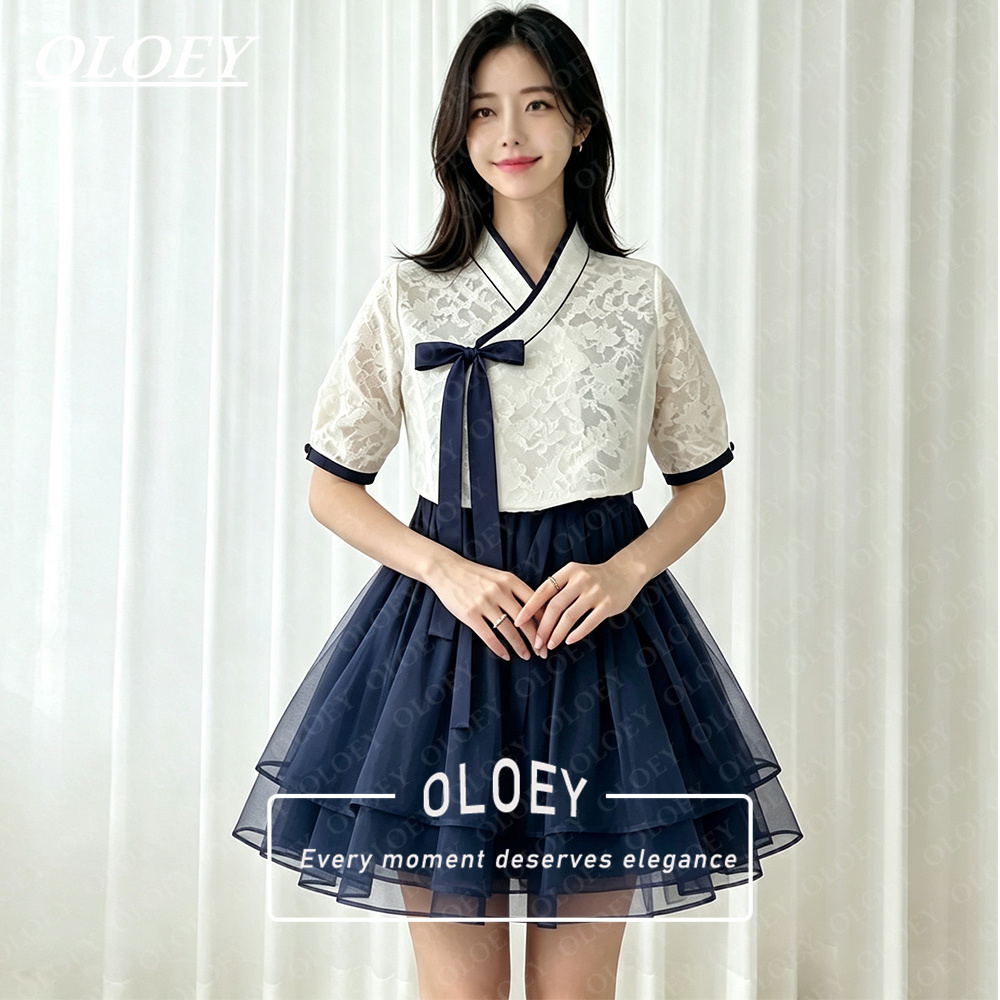 Hanbok Modern Set - OLOEY Modern Black Short Concert Hanbok