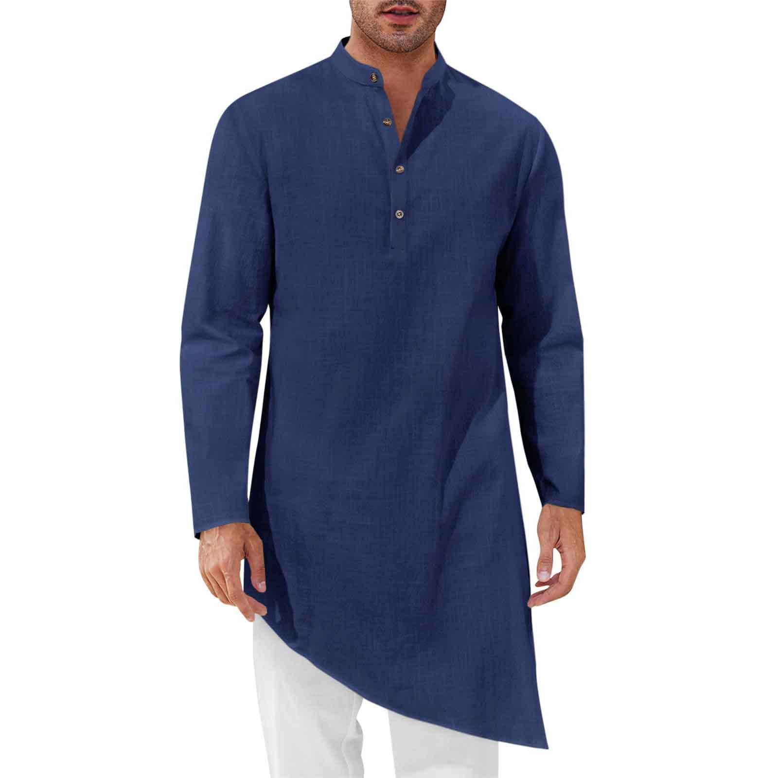 Minimalist Long Shirts Men's S - Kurta Men Cotton ulasan dan harga