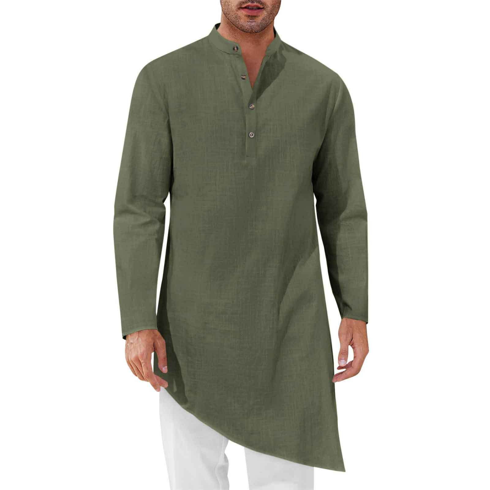 Minimalist Long Shirts Men's S - Kurta Men Cotton ulasan dan harga