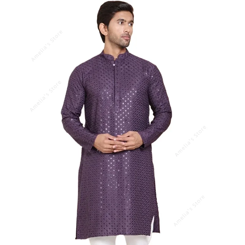 Indian Men's Kurta Tunic Cotto - Kurta Men Cotton ulasan dan harga