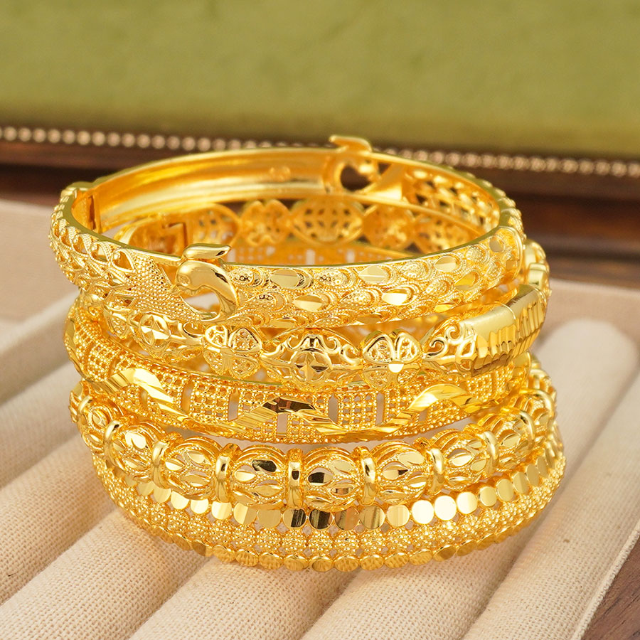 1Pcs Gold Tone Peacock Carved  - Ethnic Fashion Dubai ulasan dan harga