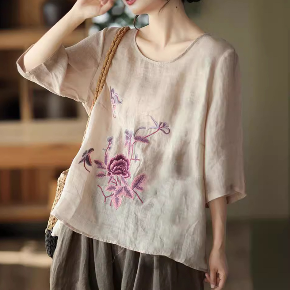 Plus Size Women's Summer Retro - New Ethnic Fashion ulasan dan harga