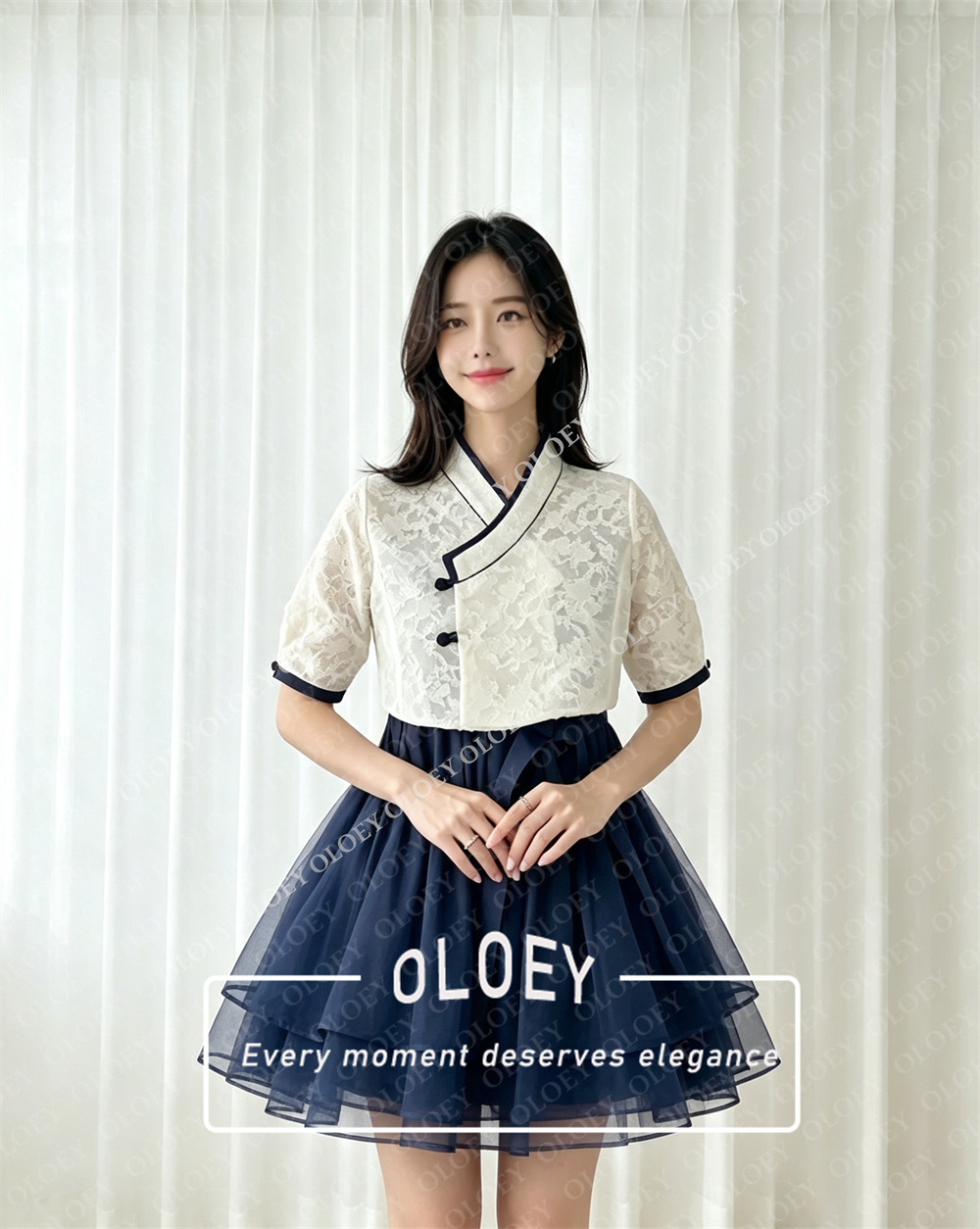 OLOEY Modern Black Short Conce - Hanbok Modern Set ulasan dan harga