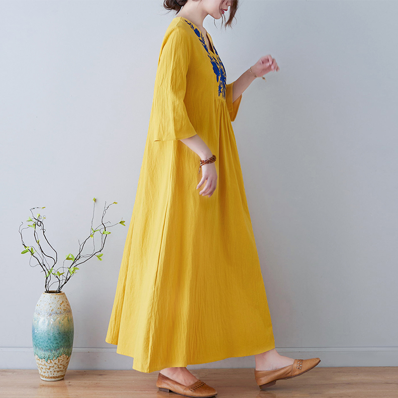 New Ethnic Style Loose Deep V- - New Ethnic Fashion ulasan dan harga