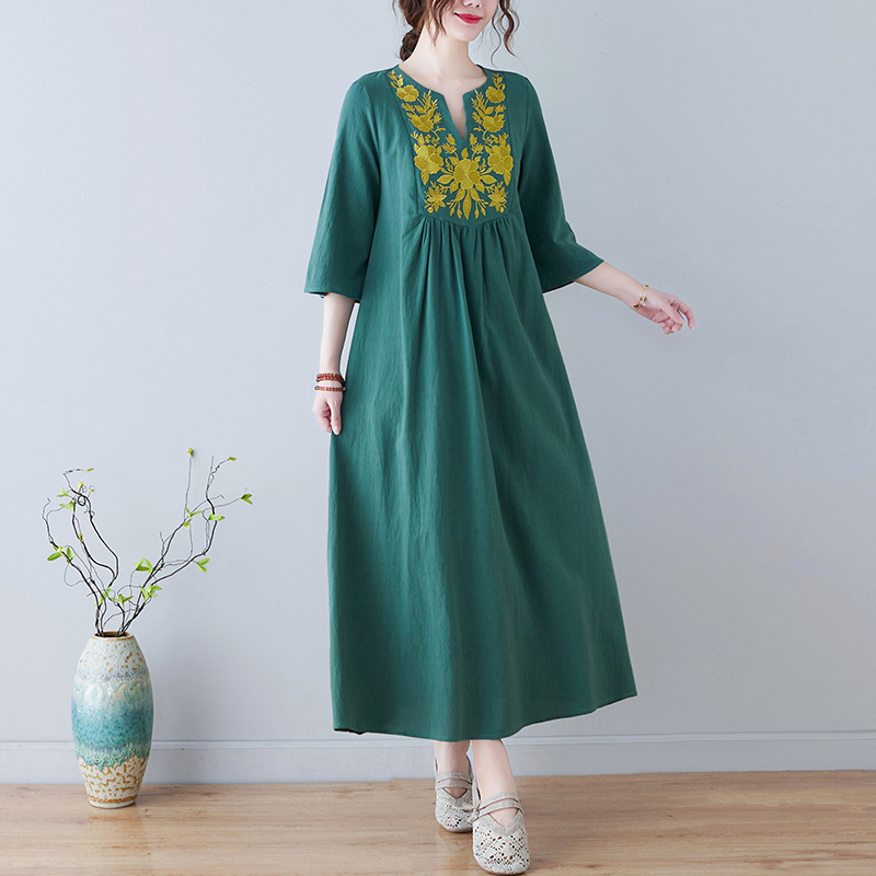 New Ethnic Style Loose Deep V- - New Ethnic Fashion ulasan dan harga