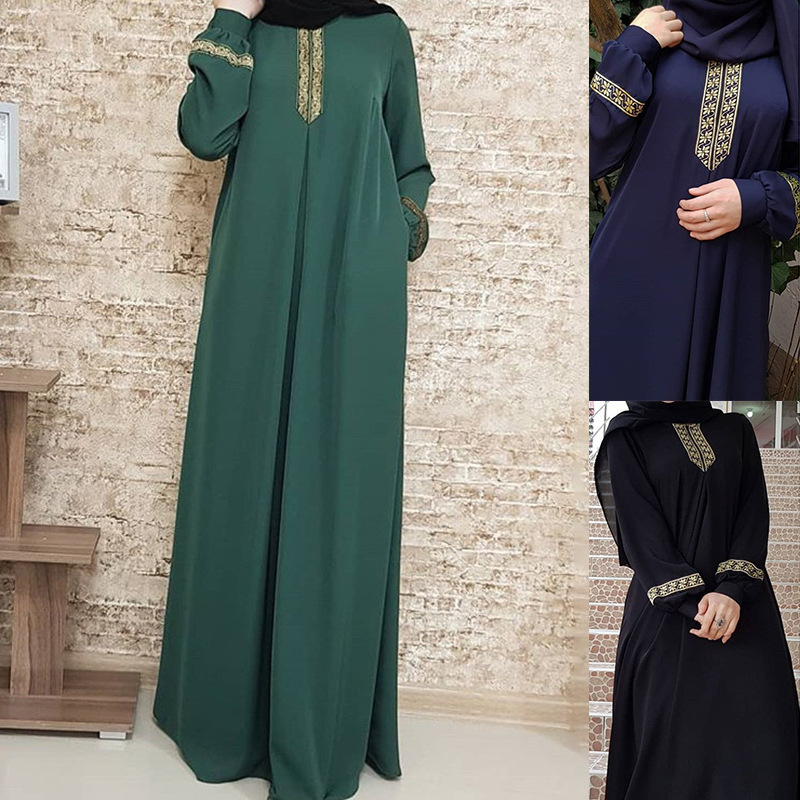 Muslim Ethnic Style Print Abay - Ethnic Fashion Dubai ulasan dan harga