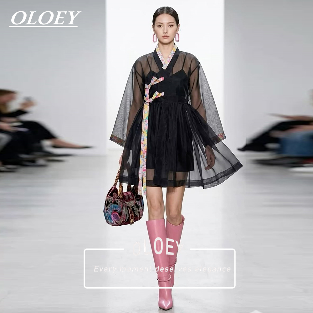 OLOEY Modern Black Short Conce - Hanbok Modern Set ulasan dan harga