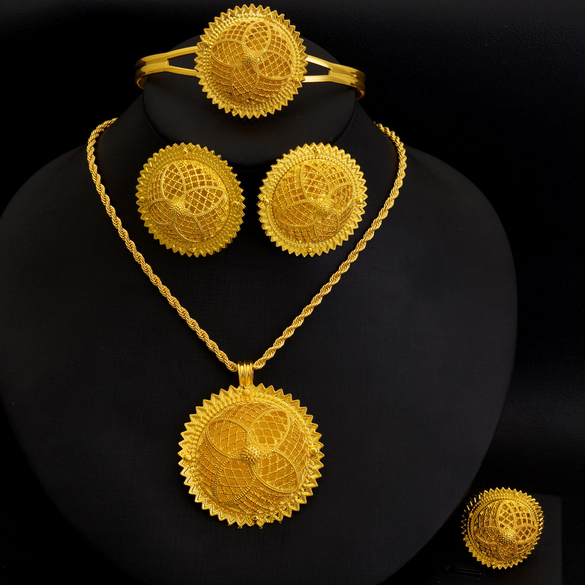 Africa Dubai Golden Color Jewe - Ethnic Fashion Dubai ulasan dan harga
