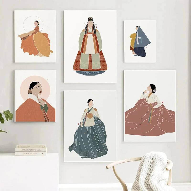 Korean Hanbok Boho Art Posters - Hanbok Modern Set ulasan dan harga